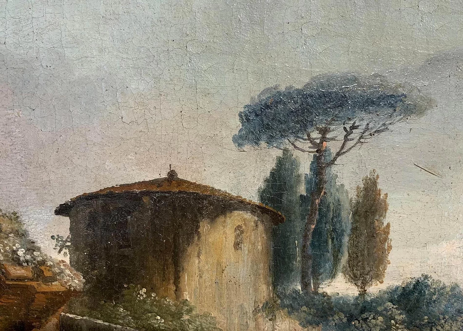 Veduta del Tevere - attribuito, dettaglio